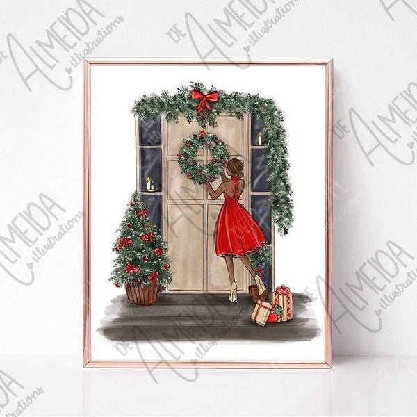 Front Porch Wreaths - Art Print