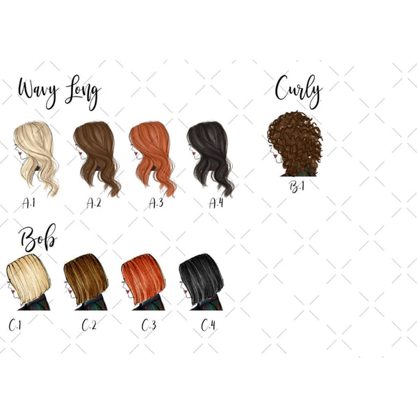 Pumpkin Patch - Select Hair Color - Art Print