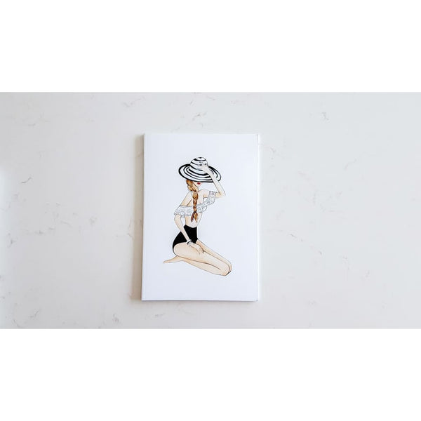 Bikini Girl Fashion Illustration Notebook