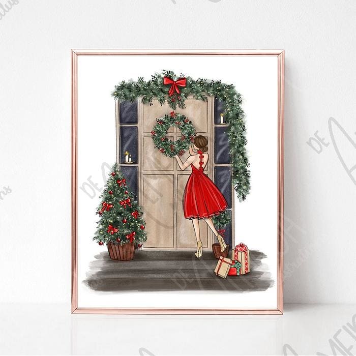 SALE Front door Porch - Brunette 8x10 - 8 x 10 - Art Print