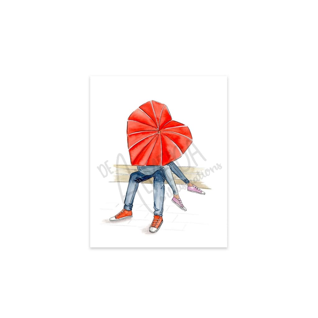 SALE My Valentine - TAN 5x7 - 5 x 7 - Art Print
