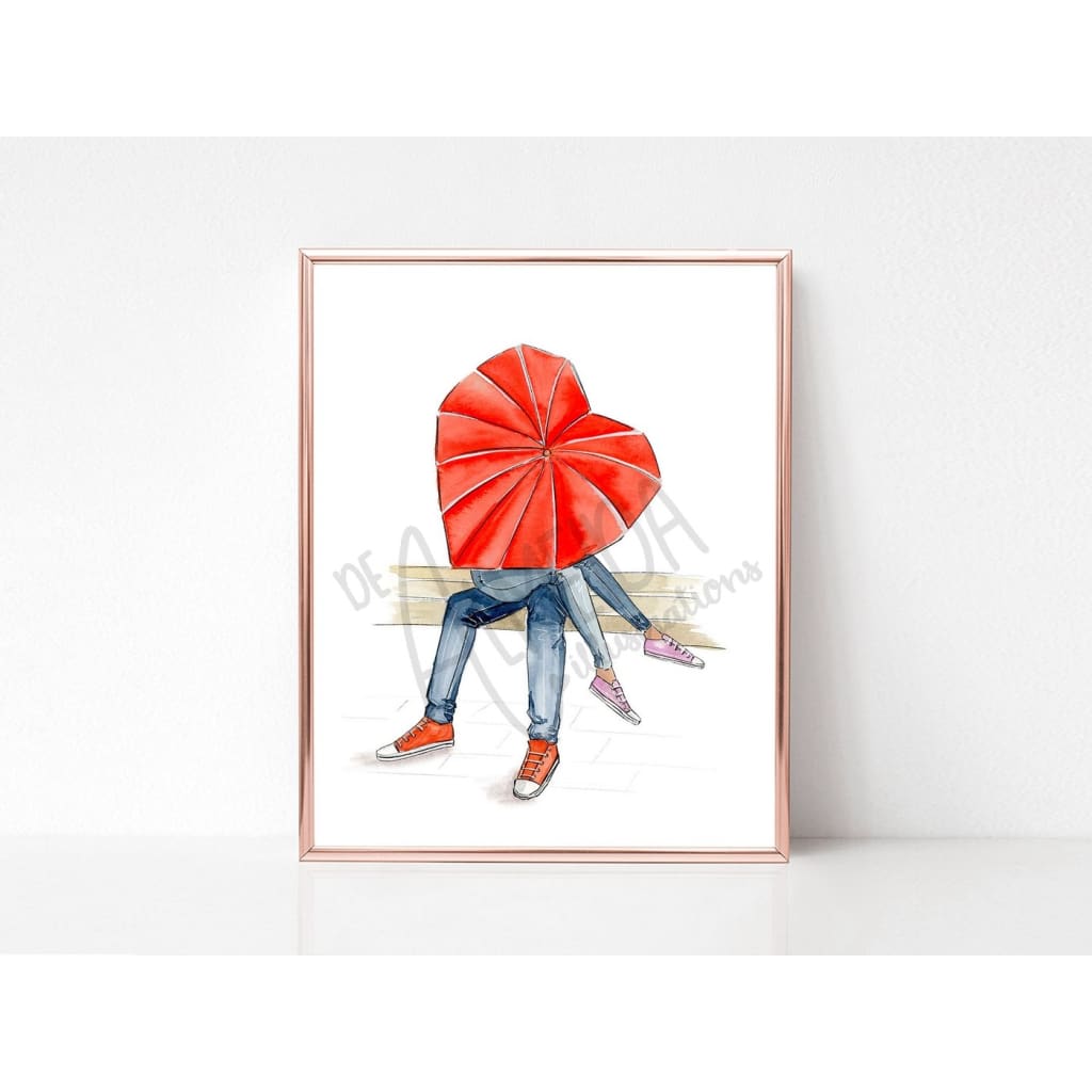 SALE My Valentine’s - TAN 8x10 - 8 x 10 - Art Print