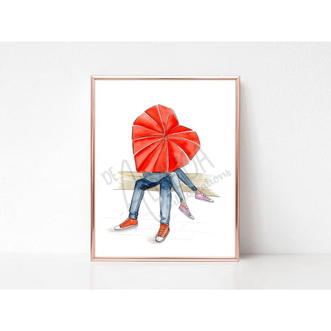 SALE My Valentine’s - TAN 8x10 - 8 x 10 - Art Print