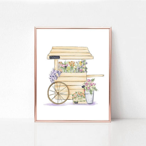 Spring Flower Market - Art Print