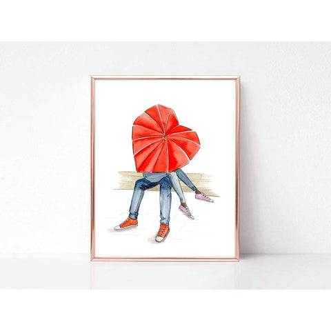 Under My Umbrella - 5x7 / Dark - Art Print